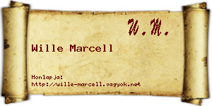 Wille Marcell névjegykártya